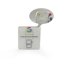 Carte NFC d'avis d'entreprise programmable 13,56 MHz RFID NFC213 sans contact pour avis sur les réseaux sociaux