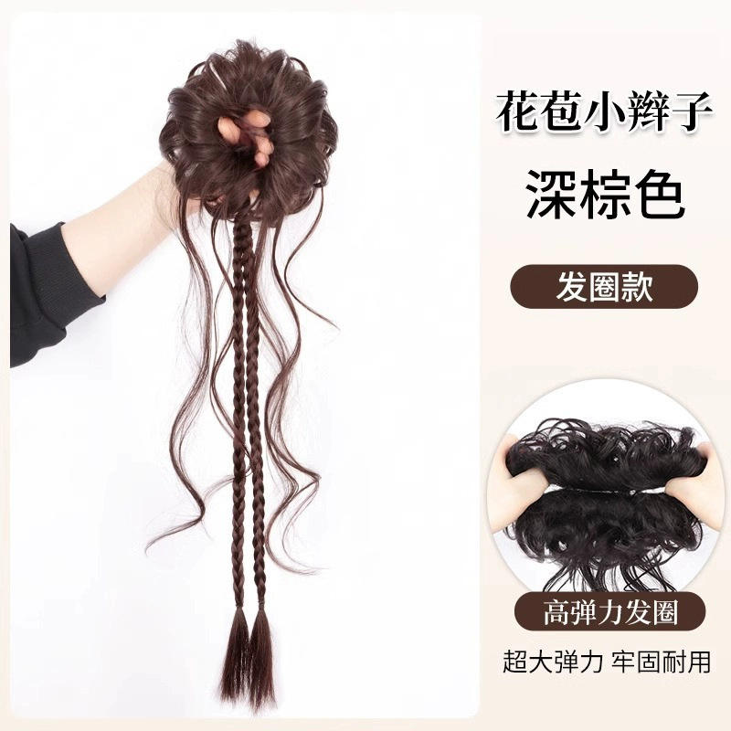 ยางรัดผมทรงมังกรมีชีวิตชีวา [สีน้ำตาลเข้ม]