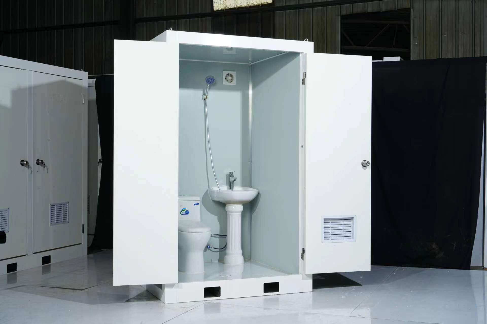 Public Luxury High Quality Steel Mobile Toilet Porta Potty Outdoor Bathroom Shower Uint Toilet Tiny Pod Pods Container 5