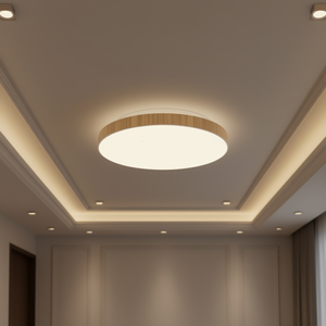 LEDUNI dimmerable LED plafoniera 2700K-6500K CCT PVC bianco caldo caldo bianco bianco Design circolare di intensità per soggiorno camera da letto - Product Image 2