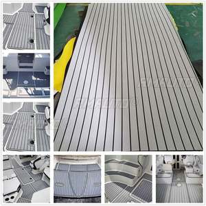 240cm EVA Foam Faux Teak Boat <b>Yacht</b> Decking Sheet Floor Mat Self-Adhesive Marine Flooring Faux Carpet Sticker Non-slip Rug - Product Image 1