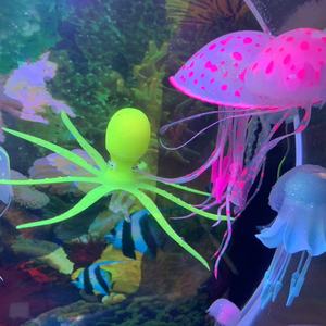 Medusas fluorescentes decoración de acuario de tamaño pequeño y mediano gel de sílice flotante colorido paisaje de acuario de medusas - Product Image 6