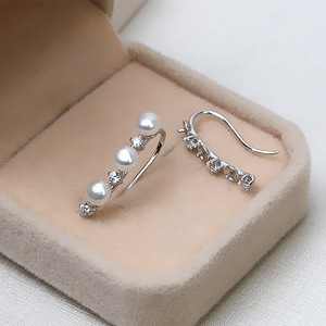 Pendientes de Plata S925 para Mujer, Cadena Larga con Diseño de Girasol, Borla y Perla, Accesorios de Joyería DIY 905 - Product Image 1