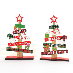 Wooden Christmas <b>Tree</b> Door Hanger With Holiday Messages Traditional Style Decorative <b>Ornament</b> For Home Or Gift - Product Image 5