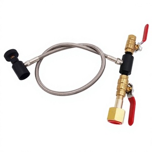 Kit d'adaptation de remplissage de bouteille de CO2 pour paintball Zimakyfa, avec tuyau d'air tressé en acier inoxydable de 24 pouces, filetage W21.8-14 G1/2-14 - Product Image 2