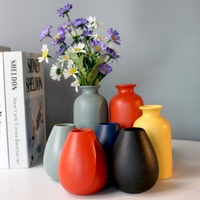 Set vas keramik tinggi warna Morandi minimalis Modern grosir pabrik penjualan langsung untuk dekorasi rumah pernikahan termasuk bunga