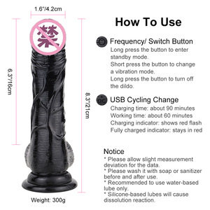 여성을위한 새로운 큰 딜도 섹스 토이 진동기 마사지 - Product Image 3