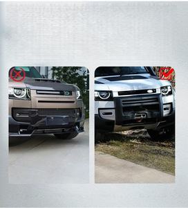 Parachoques Delantero para Land Rover <span class=keywords><strong>Defender</strong></span> 90 110 130, Parachoques Delantero, Barra Protectora, Negro Brillante, Negro Mate - Product Image 4