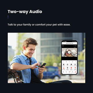 Caméra de sécurité intelligente sans fil <span class=keywords><strong>avec</strong></span> communication bidirectionnelle, vision nocturne, caméra WiFi Tuya - Product Image 3