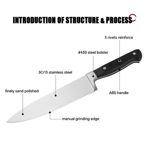 Set di 3 Coltelli da <span class=keywords><strong>Chef</strong></span> Super Affilati con Confezione Regalo, Set di Coltelli da Cucina per <span class=keywords><strong>Chef</strong></span>, Disponibile in Fabbrica a Yangjiang - Product Image 4