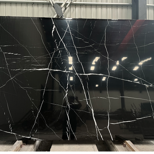 Dalles de marbre noir Marquina poli de qualité supérieure, modernes, imperméables, écologiques, garantie 1 an, pour sols intérieurs d'hôtels, meubles de salle de bain, escaliers et couloirs. - Product Image 1