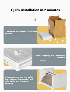 Có thể gập lại lưu trữ rõ ràng Giày hộp nhựa bên cửa trượt loại hộp lưu trữ chống bụi Tủ giày Máy tính để bàn hộp lưu trữ giày - Product Image 5