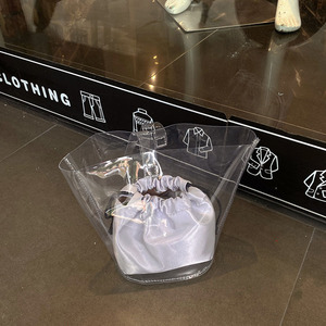Luxury Diamond Flower Basket Bag PVC <b>Clear</b> Women <b>Handbags</b> Designer Crystal Shoulder Bag Rhinestone Bucket Bags for Women Clutch - Product Image 6
