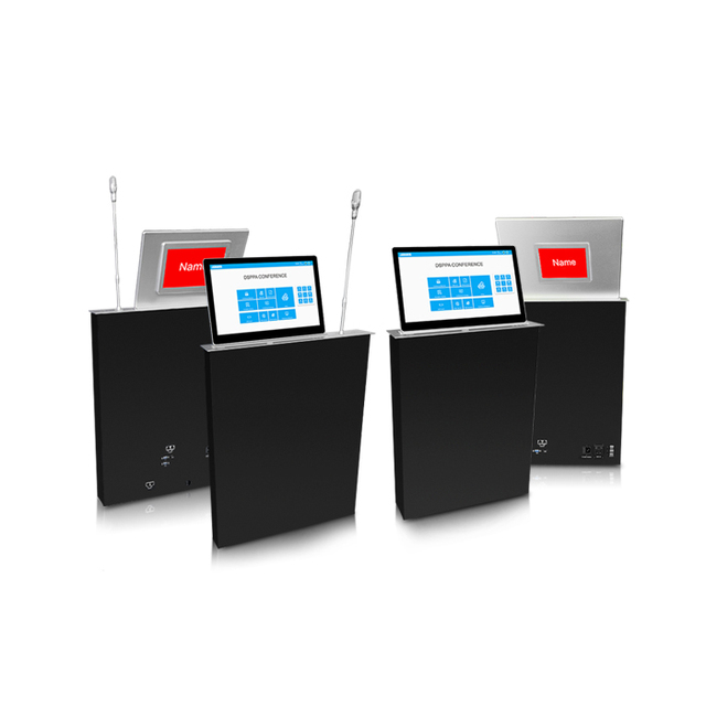 15.6-inch Pop up Desk Lcd Motorized Monitor Lift for Paperless Conference System