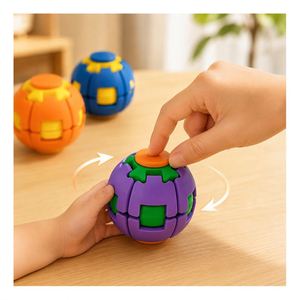 Modern Fingertip Gyro Sphere Push Button Spinner Ball Sensory Puzzle Toy Party Favor Custom Color Wholesale Set - Product Image 4