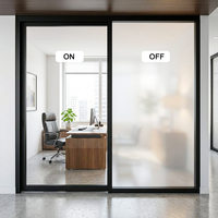 Cloison en verre sans cadre, film intelligent teinté, profil en aluminium, séparateur d'espace de bureau moderne, installation facile, taille personnalisée