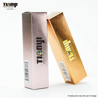 Boîte pliante en carton enduit avec logo personnalisé, estampage à chaud, pour rouge à lèvres, gloss à lèvres, eye-liner, sérum, stylo, emballage cosmétique