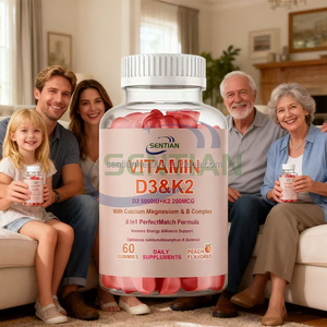 Di alta qualità 5000iu vitamina D3 K2 senza zucchero Gummies centro pieno supplemento supporta la salute del muscolo osseo adulti donne in gravidanza - Product Image 2