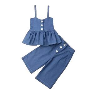 Conjunto de Ropa para Niños, Ropa de Verano para Bebés, Traje de Pantalones de Moda para Niñas, Nueva Llegada del Fabricante Chino - Product Image 1