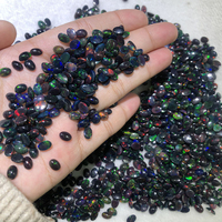 Opale de feu arc-en-ciel en cristal naturel, cabochon ovale de style traditionnel luxueux, pierre précieuse pour la création de bijoux DIY