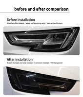 30CM * 15M Glanz Transparent Licht Schwarz Rauch TPU Film Tönung Scheinwerfer Rücklicht Wrap Cover Film Aufkleber Cover Film für Autos