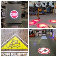 Projecteur LED Gobo Haute Puissance, Logo Personnalisé, Signalisation Virtuelle pour Entrepôt, Usine, Marquage au Sol, Avertissements de Sécurité, Projection de Symboles
