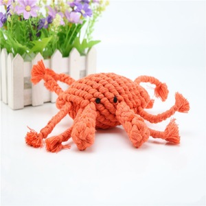Jouet à mâcher en corde de coton pour chien, rouge, taille moyenne, jouet d'intérieur pour animaux de compagnie - Product Image 3