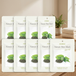 [BEST] Foodaholic Nature Maschera in Foglio al Tè Verde e Vitamina C, Confezione da 10 Pezzi - Sbiancante Anti-Età Idratante Viso, Skincare Coreana - Product Image 3