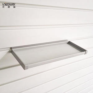 Petit plateau en PVC blanc et gris Unipower pour rangement de bureau, organisateur rectangulaire sur pied, facile à nettoyer, finition peinte - Product Image 2