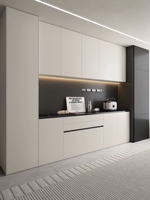 Aparador de Madera Ecológico de Diseño Libre, Mueble Moderno con Luces LED de Alto Brillo para Sala de Estar y Comedor