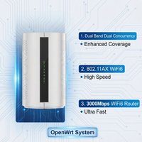 Routeur Openwrt AX3000, routeur WiFi 6 double bande, ports Gigabit, routeur sans fil IOT, modem Wifi6