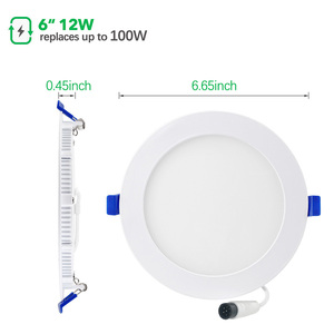 Luz de techo empotrada ultradelgada de 6 pulgadas al <span class=keywords><strong>mejor</strong></span> precio, luz descendente empotrada Energy Star aprobada por ETL con potencia de 12W nominal IP44 - Product Image 2