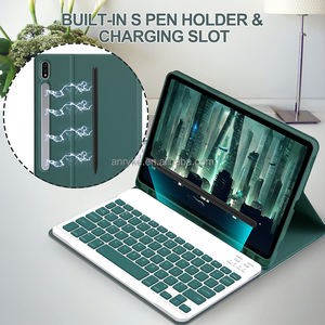 Étui magnétique pour clavier sans fil pour <span class=keywords><strong>Samsung</strong></span> Galaxy <span class=keywords><strong>Tab</strong></span> S9 S8 <span class=keywords><strong>S7</strong></span> 11 pouces S9 S10 <span class=keywords><strong>FE</strong></span> 10.9 Housse en cuir pour tablette avec clavier BT - Product Image 2