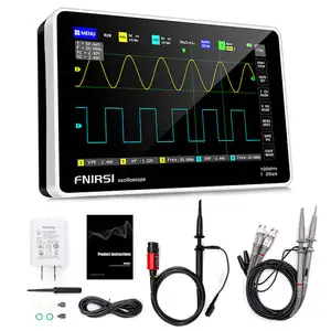 FNIRSI-1013D جهاز لوحي رقمي راسم الذبذبات مزدوج القناة 100M النطاق الترددي 1GS معدل أخذ العينات جهاز لوحي رقمي صغير مع مجس P4100