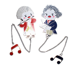 Gift Stationery Gift Box Birthday Gift For Kids Metal Chain Bookmark Musician Series
