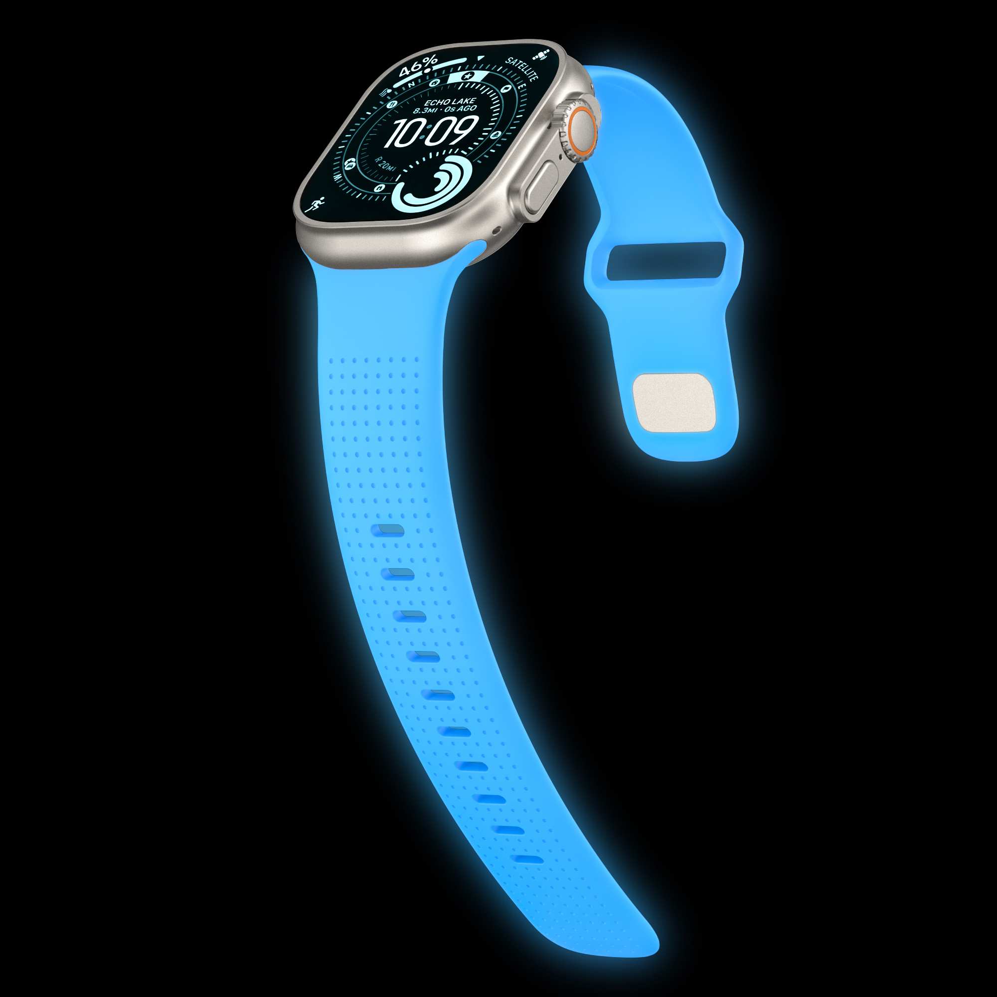 Blu menta (blu ghiaccio che si illumina al buio)
