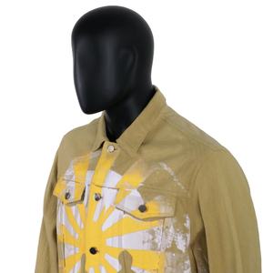 Veste en jean à manches longues TOPSHOW personnalisée en coton 100% avec impression sur écran, streetwear pour hommes - Product Image 3