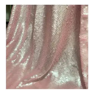 2023 new pink full width sequins bridal embroidery lace