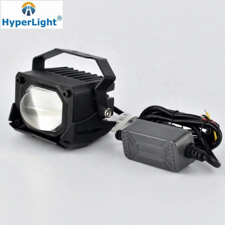 Faretto per lenti HyperLight con colori Daul U9 Plus fendinebbia ausiliario 12V 24V 50W guida led per moto