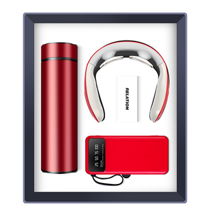 Juego de regalo de alta calidad Frasco de vacío + Masajeador de cuello + Banco de energía con soporte para teléfono Regalos de negocios corporativos personalizados - Product Image 4