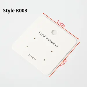 การ์ดกระดาษสีขาวขนาด 8*8 นิ้ว สำหรับต่างหู ขายส่ง พร้อมบริการพิมพ์ลายการ์ดสำหรับเครื่องประดับผม เช่น ยางรัดผม กิ๊บติดผม - Product Image 6