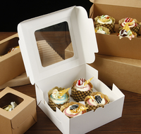 Boîte d'emballage de cuisson Snow Beauty 2-8 pièces Pâtisserie au jaune d'oeuf et 63-80g Boîte à emporter Mooncake 63-80g Boîte d'emballage à emporter pour gâteau