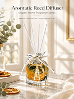 Diffuseur de parfum d'ambiance de luxe à bâtonnets, flacon en verre, huile essentielle, diffuseur d'arômes longue durée, conception personnalisée OEM ODM