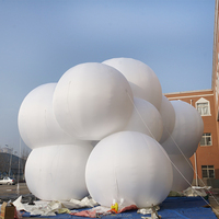 Tente gonflable en forme de dôme, ballon blanc, dôme à air géant, publicité d'art en plein air, 12x18m