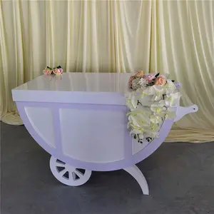 결혼식 공급 당을 위한 백색 디저트 전시 아기 샤워 사탕 손수레