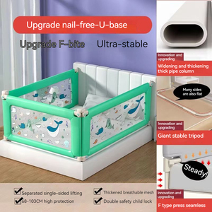 CE Certified Foldable <b>Portable</b> <b>Bed</b> Guardrail Source Factory's Home & Travel Safety Rail Guard for Baby - Product Image 2