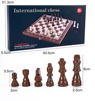 Grand jeu d'échecs en bois pour enfants et adultes - Jeu de société interactif parent-enfant pour l'éveil et l'intelligence - Jouet éducatif