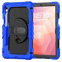 Étui de protection pour tablette Samsung TAB S11 X730 S10 Lite 10.9 X400 S9 FE 11 X510 X710 X520, coque en silicone avec bandoulière, film protecteur souple