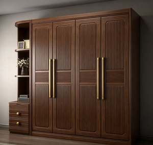 Armoire coulissante BALOM personnalisée avec cadre en aluminium, panneaux en verre trempé et organiseurs de tiroirs pour chambres modernes - Product Image 1