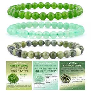 Ensemble <span class=keywords><strong>de</strong></span> trois bracelets en pierres naturelles <span class=keywords><strong>de</strong></span> 4/6/8 mm, obsidienne, œil <span class=keywords><strong>de</strong></span> <span class=keywords><strong>tigre</strong></span>, bracelet élastique pour femmes et hommes - Product Image 3